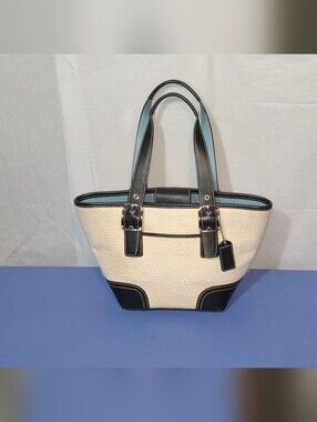 ☆☆SALE☆☆ Rare Vintage Coach 1941 Woven Straw Mini Tote